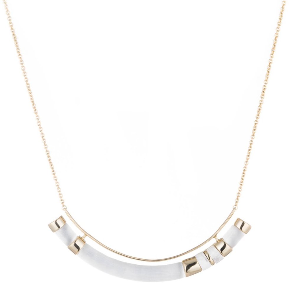Crescent Color Blocked Necklace